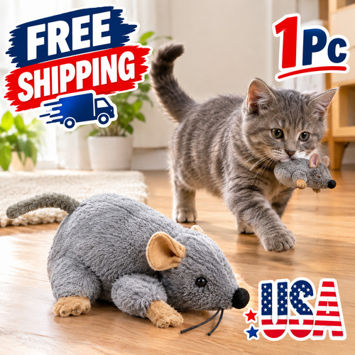 Interactive plush cat mouse - interactive,