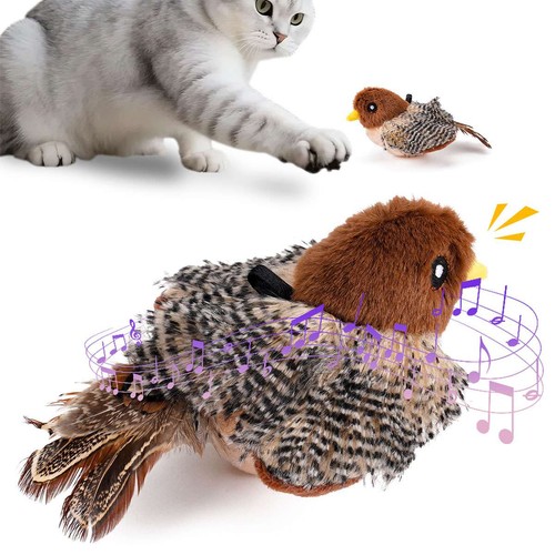 Interactive chirping bird cat - interactive,