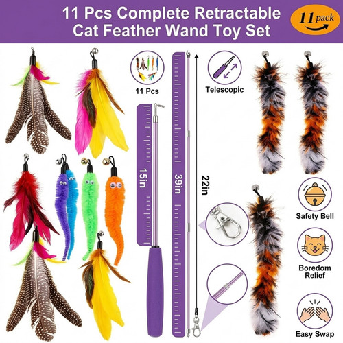 Pcs interactive cat toys - 11,