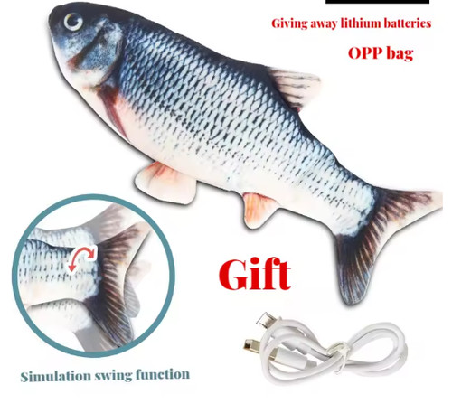 Usb rechargeable flopping fish - rechargeable,